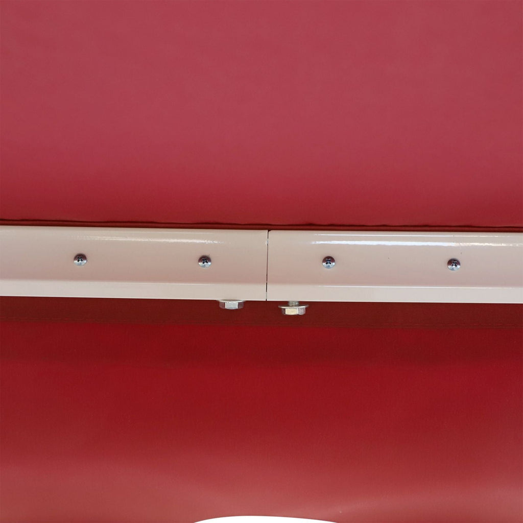EASYCOMFORT Outdoor Awning with Crank Roller in Metal and Aluminium, 4x2.5m, Dark Red