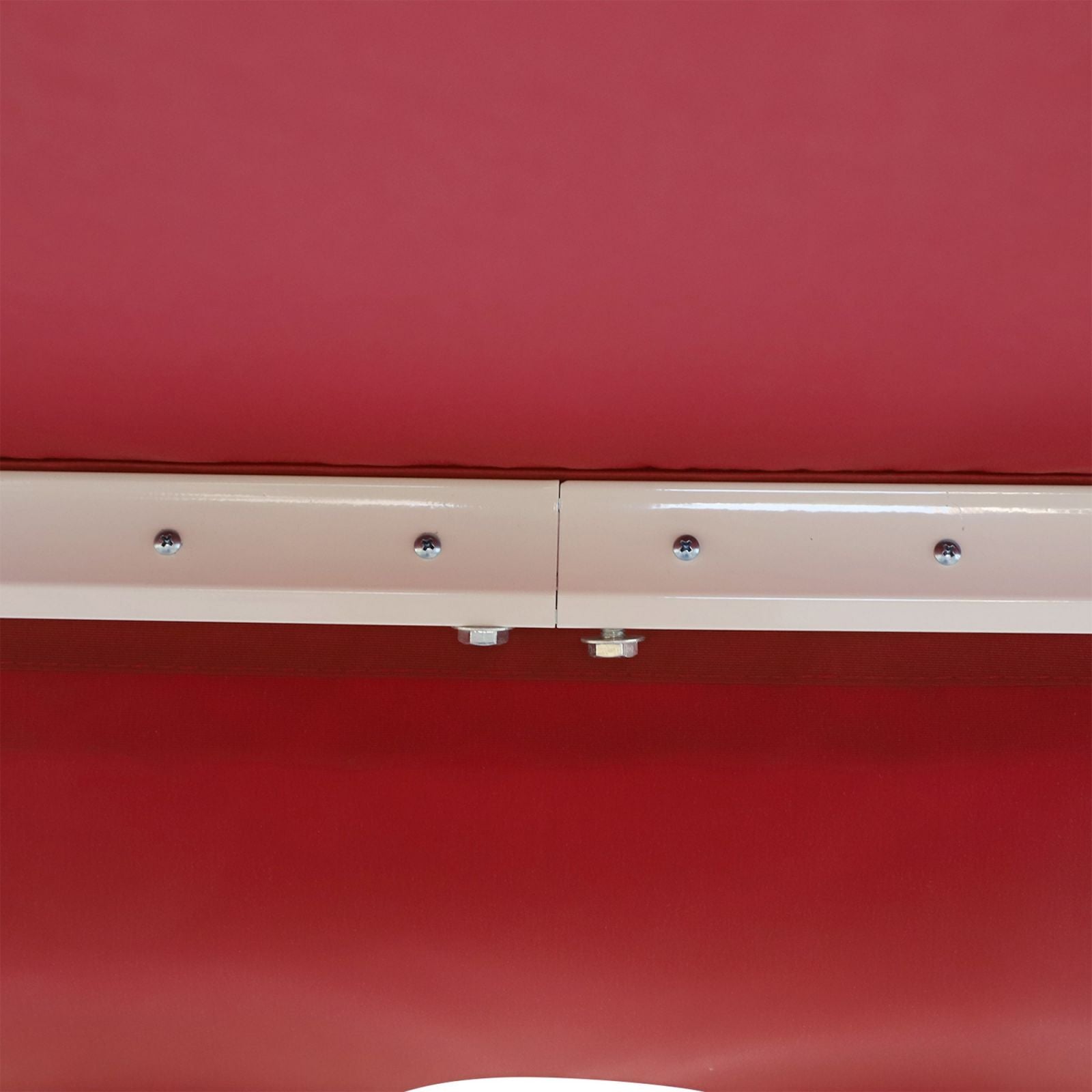 EASYCOMFORT Outdoor Awning with Crank Roller in Metal and Aluminium, 4x2.5m, Dark Red