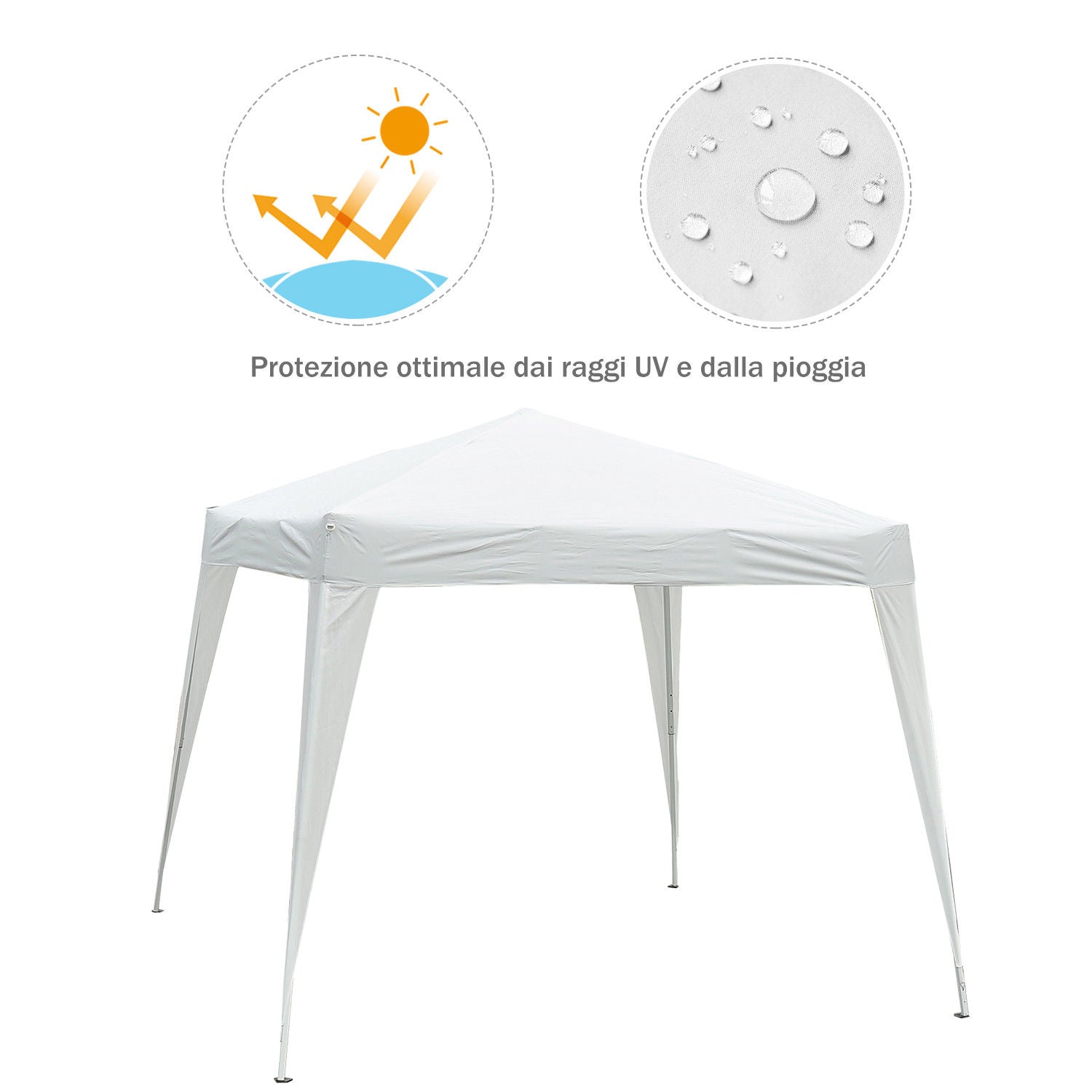 EasyComfort Pop-up gazebo 3x3 m wit