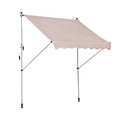 EASYCOMFORT 2x1.5 m Outdoor Roller Awning with Crank and Adjustable Angle, Beige