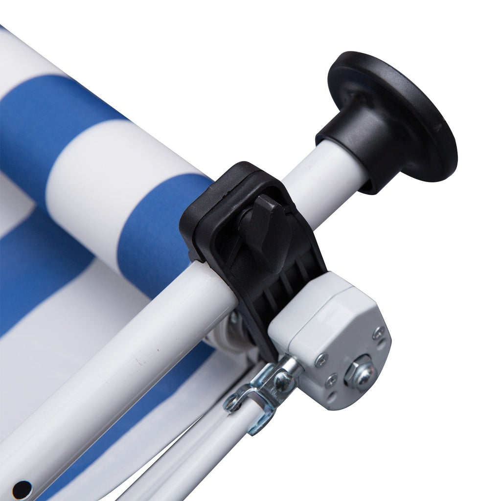 Easycomfort Tenda da Sole a Bracci 3x1.5m with Manovella e Struttura Telescopica, white e Blu