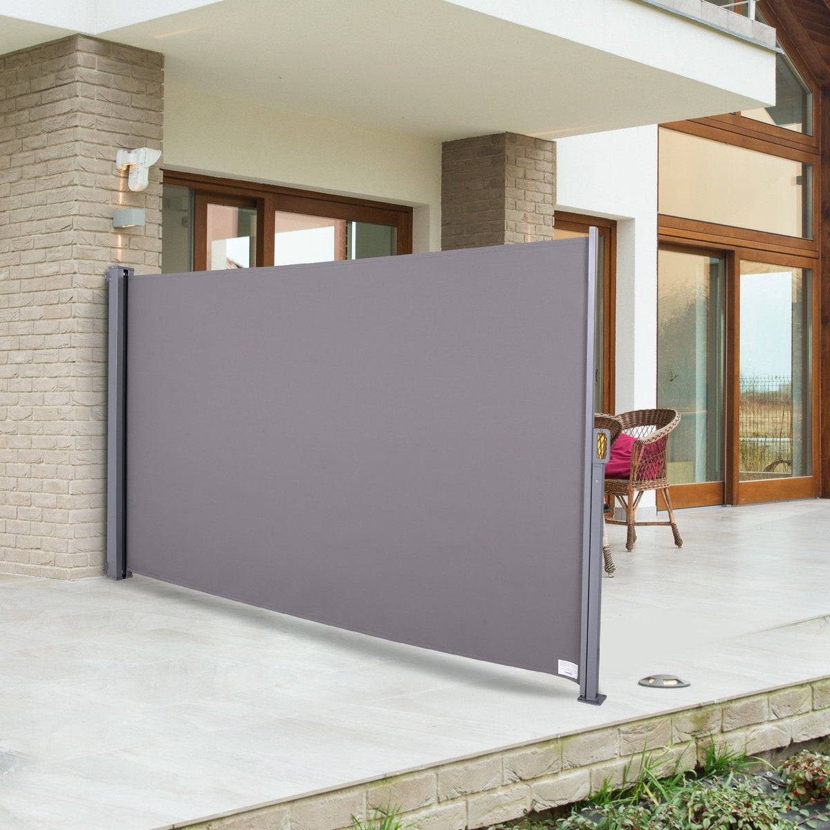 EASYCOMFORT zij- en oprolzonnescherm 3x1.6 m aluminium