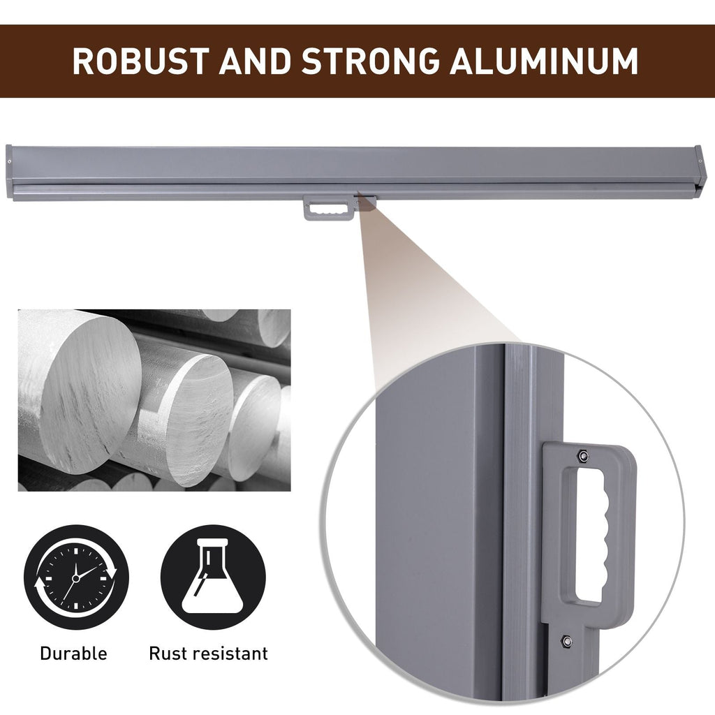 EASYCOMFORT zij- en oprolzonnescherm 3x1.6 m aluminium