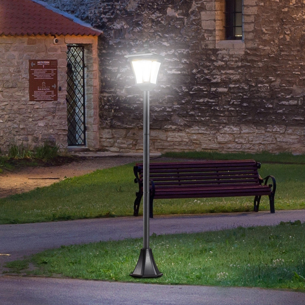 EasyComfort Solar LED tuinlamp 18×18×160cm zwart