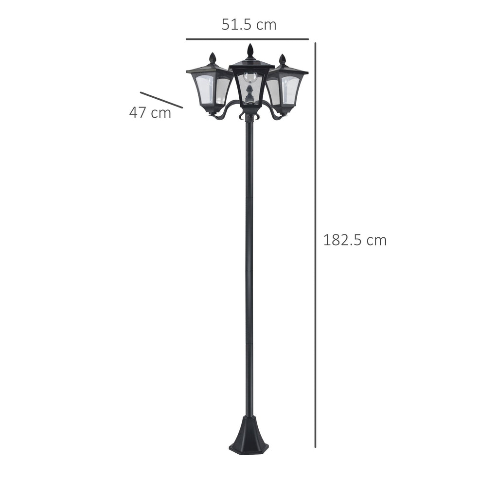 EasyComfort Solar Garden Lamp 3 LEDs Buitenlamp IP44 51.5×47×182.5cm