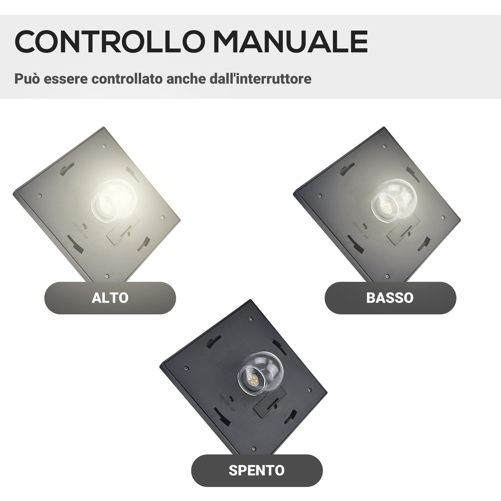 EasyComfort Solar Garden Lamp 3 LEDs Buitenlamp IP44 51.5×47×182.5cm