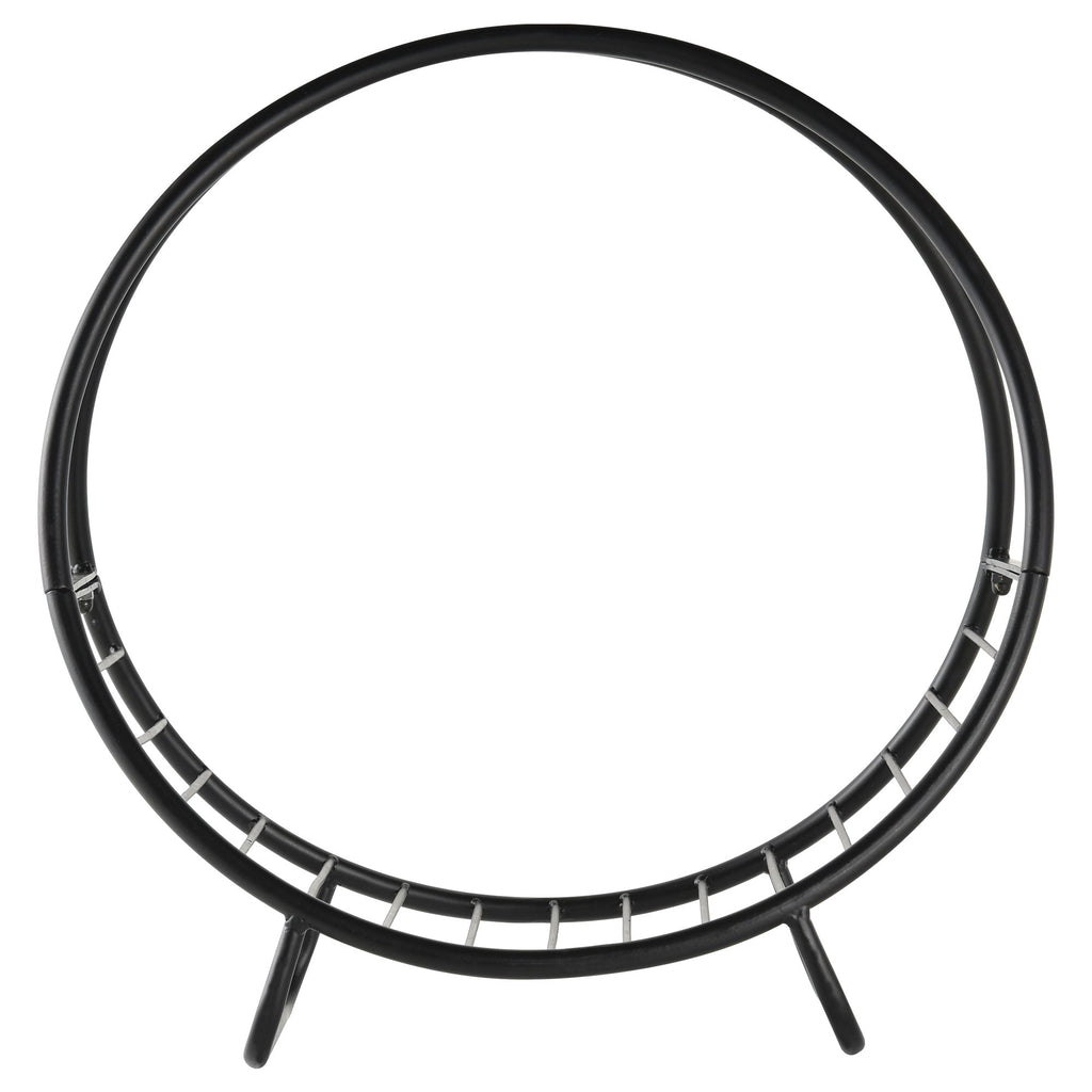 EasyComfort houtrek voor haard - 15 kg - 45 x 29,5 x 47 cm - zwart
