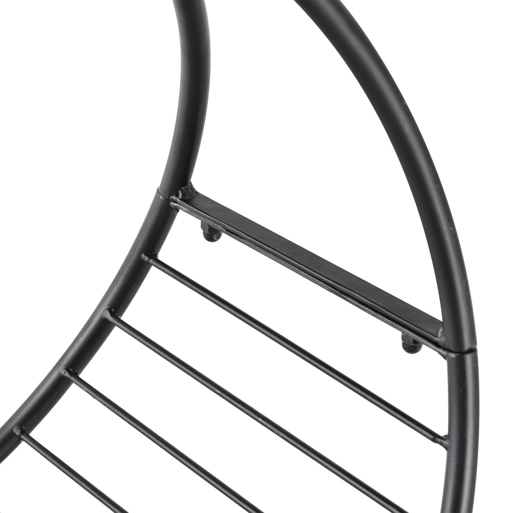 EasyComfort houtrek voor haard - 15 kg - 45 x 29,5 x 47 cm - zwart