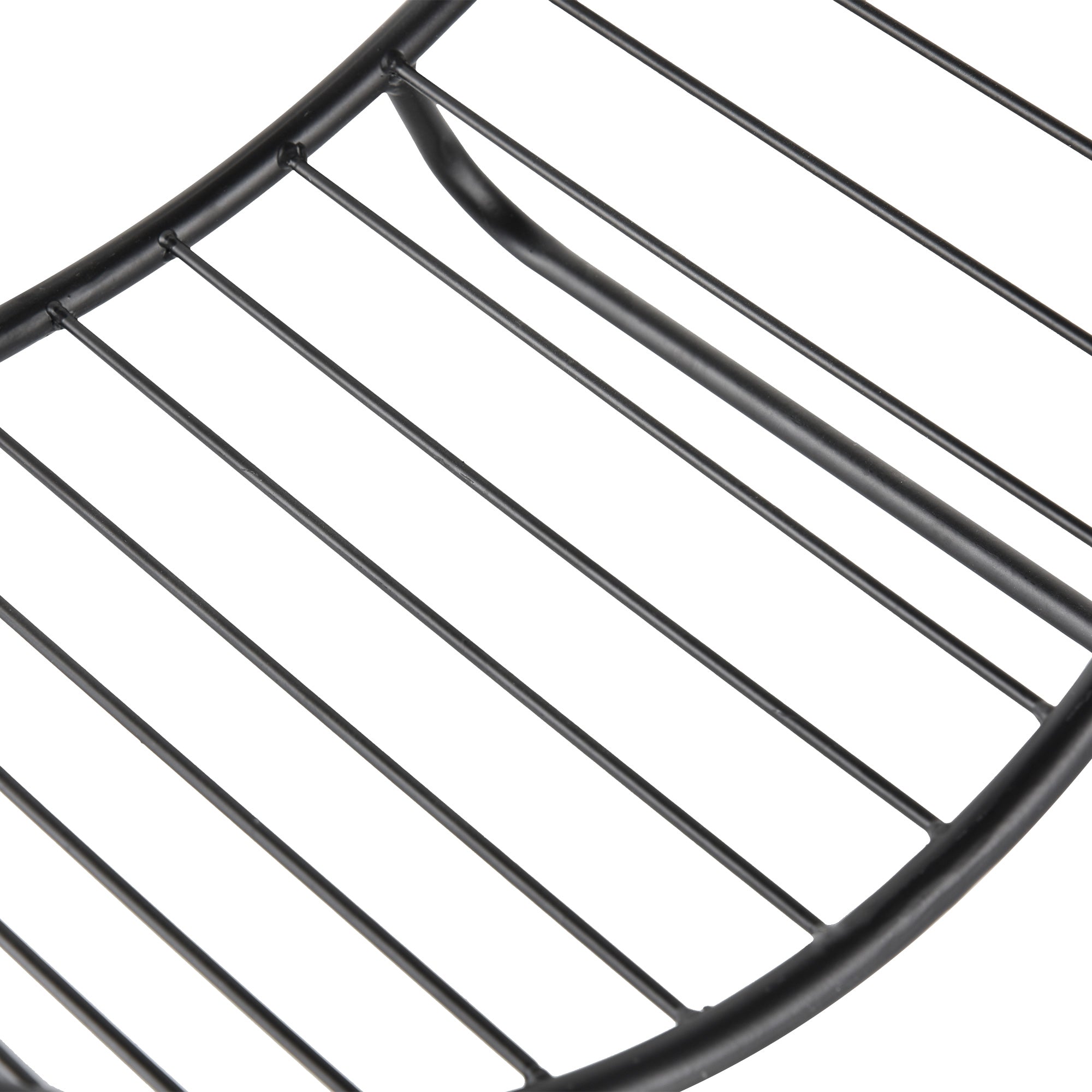 EASYCOMFORT Black Iron Wood Holder for Indoors and Outdoors for Fireplace with Basket Shape and Maximum Load 15kg 45x29.5x47cm