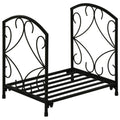 EASYCOMFORT Wood holder for indoor and outdoor fireplace in metal with raised base for 50kg of wood, 39.5x31.5x39.5cm - Black