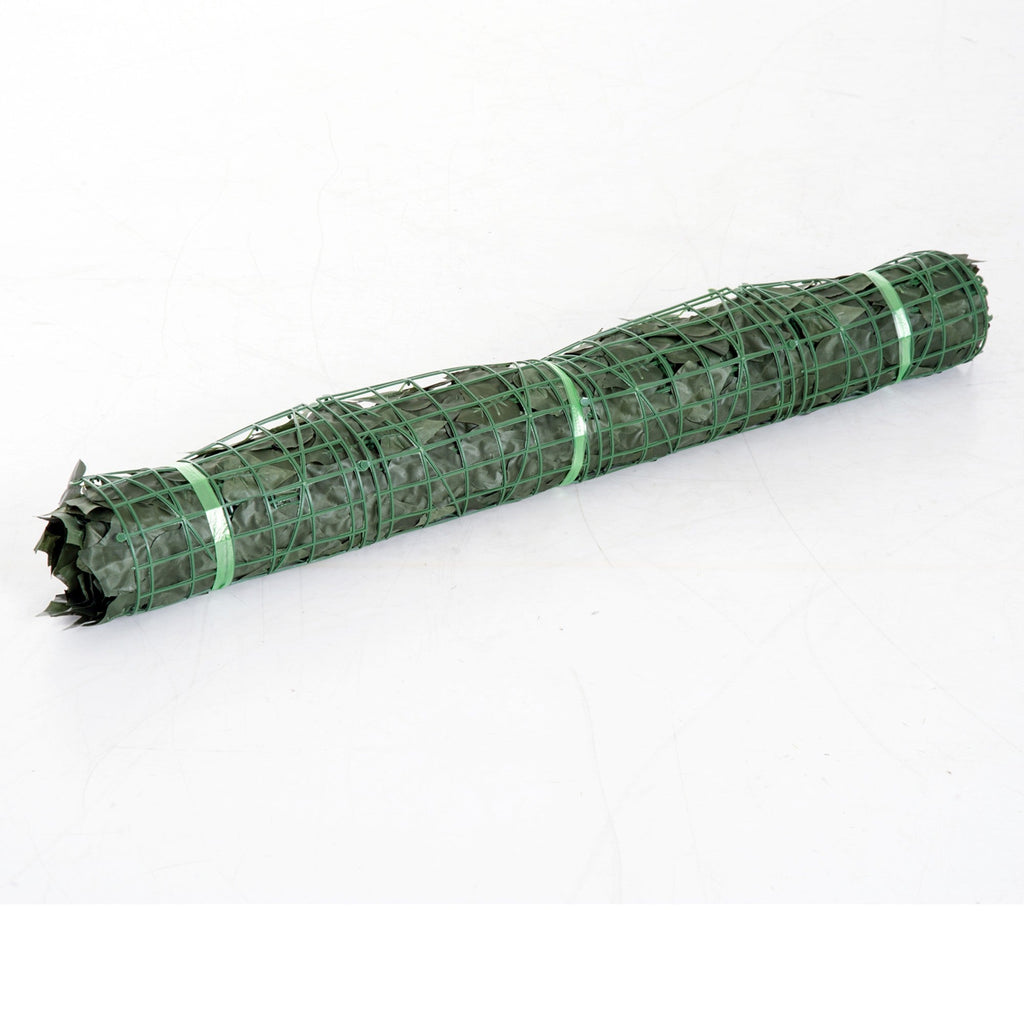 EASYCOMFORT Roll of Artificial Hedge for Balcony and Garden in Anti-UV PE, Fake Hedge with Dark Green Leaves 240x100cm