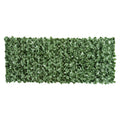 EASYCOMFORT Roll of Artificial Hedge for Balcony and Garden in Anti-UV PE, Fake Hedge with Dark Green Leaves 240x100cm