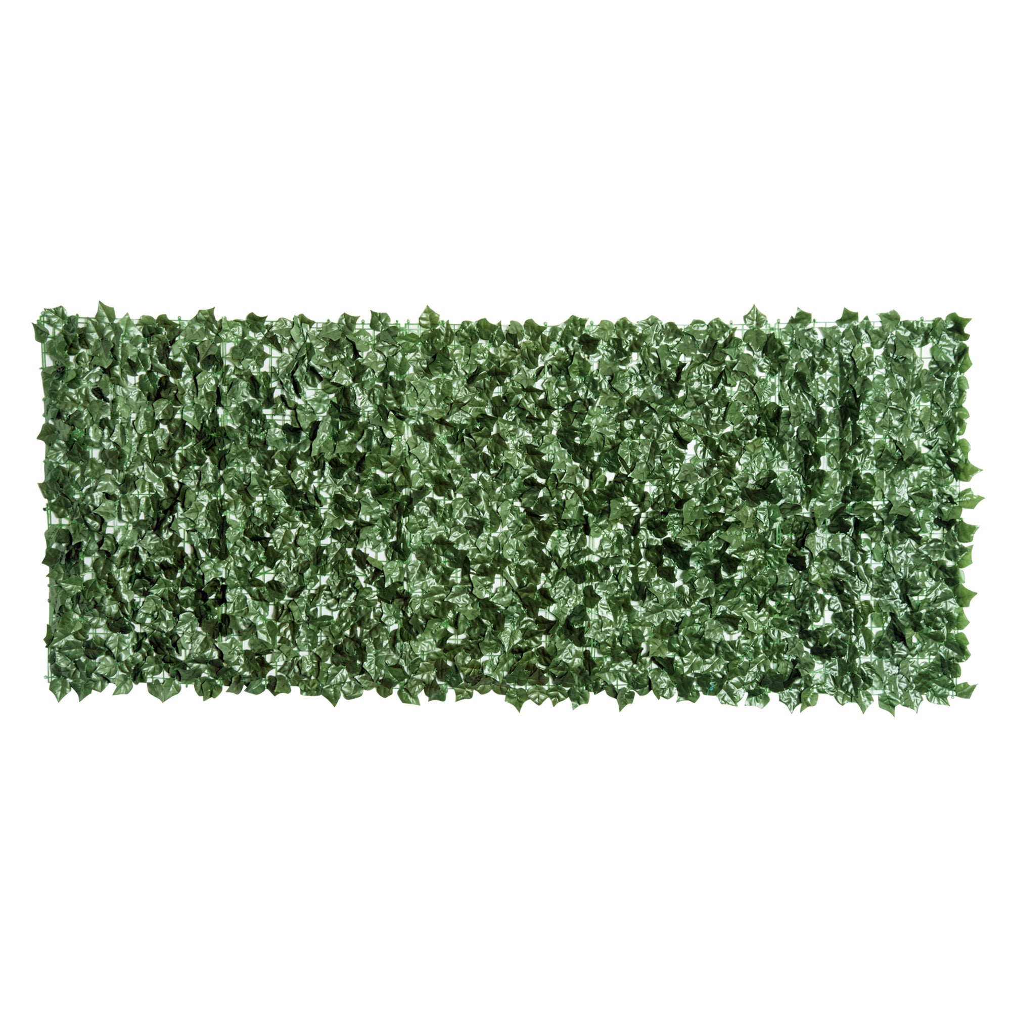 EASYCOMFORT Roll of Artificial Hedge for Balcony and Garden in Anti-UV PE, Fake Hedge with Dark Green Leaves 240x100cm