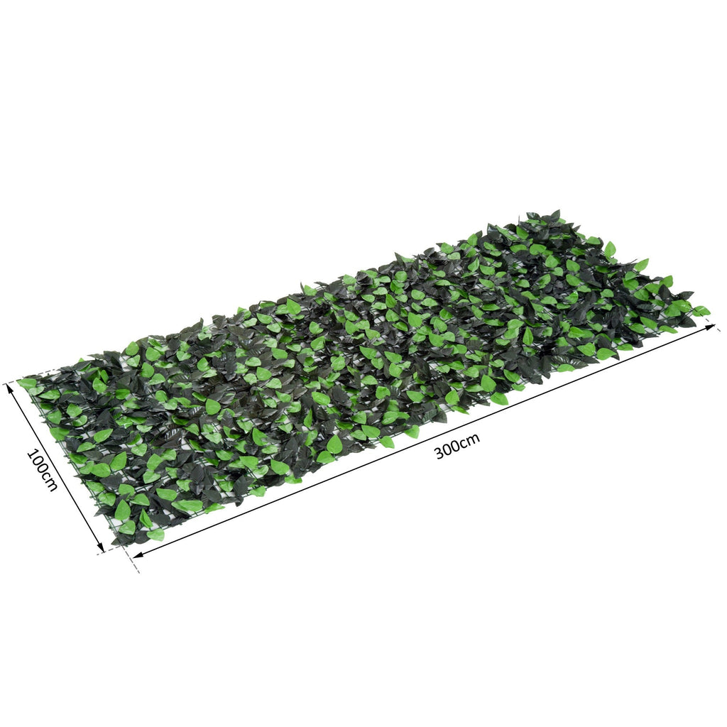 EASYCOMFORT Roll of Artificial Synthetic Faux Evergreen Hedge 1×3m Balcony Garden Fence