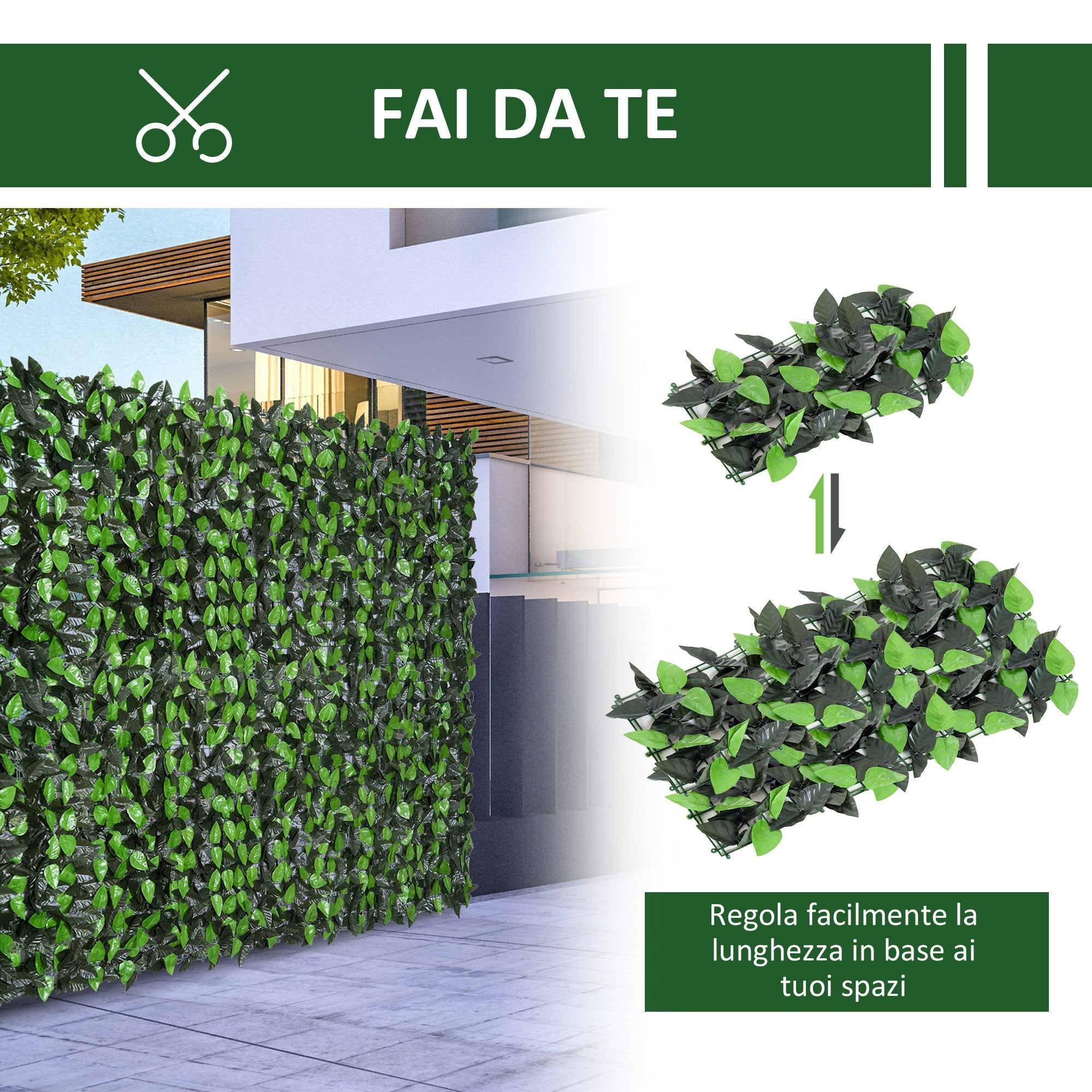 EASYCOMFORT Roll of Artificial Synthetic Faux Evergreen Hedge 1×3m Balcony Garden Fence