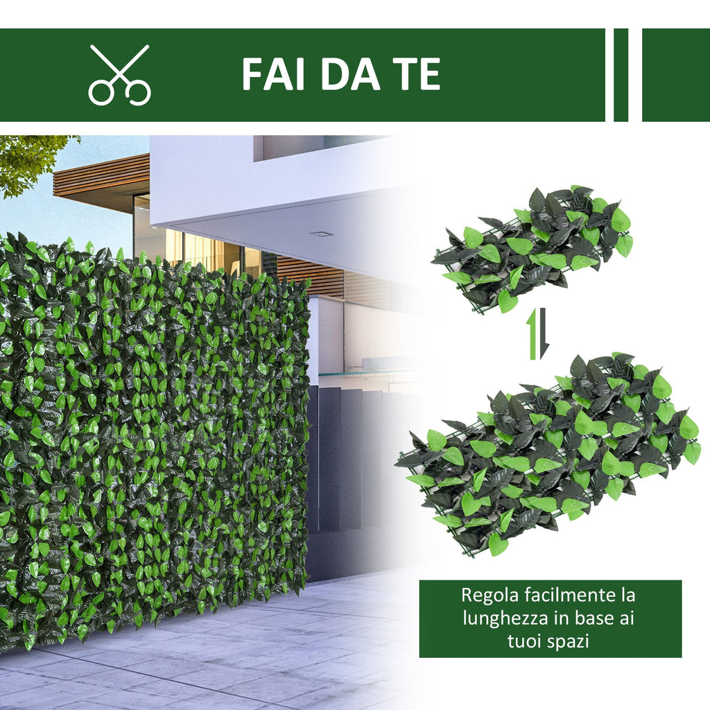 EASYCOMFORT Roll of Artificial Synthetic Faux Evergreen Hedge 1×3m Balcony Garden Fence