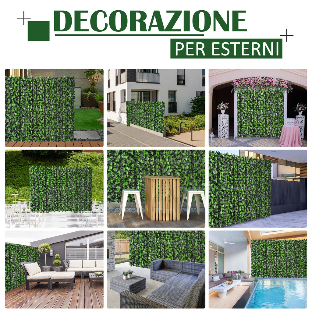 EASYCOMFORT Roll of Artificial Synthetic Faux Evergreen Hedge 1×3m Balcony Garden Fence