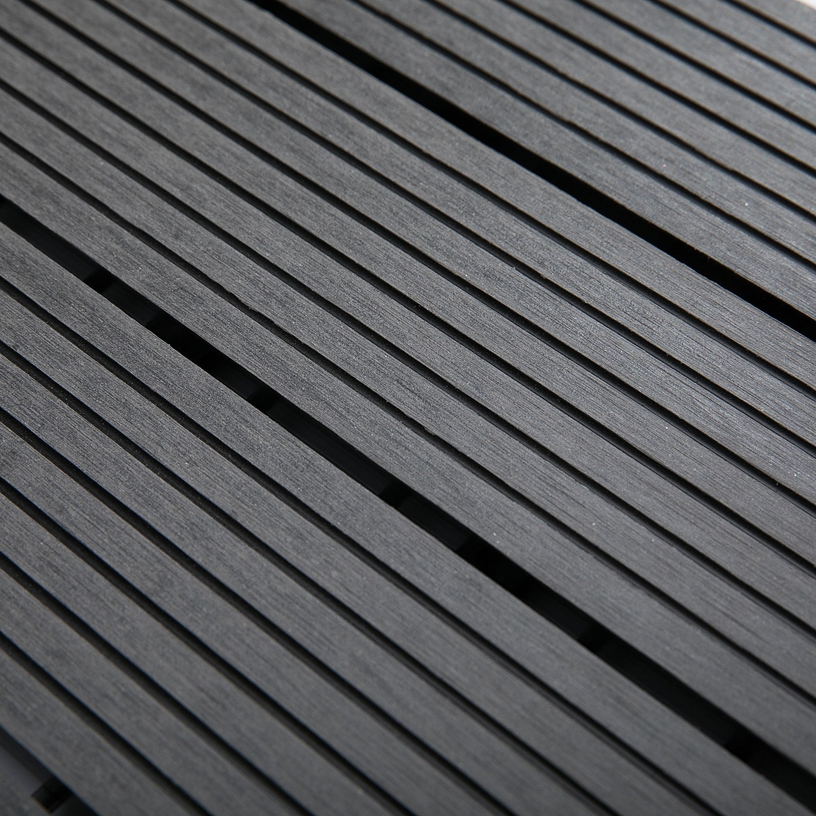 EASYCOMFORT Interlocking Garden Tiles Set of 11 Tiles，Outdoor Garden Flooring 30x30 cm Gray