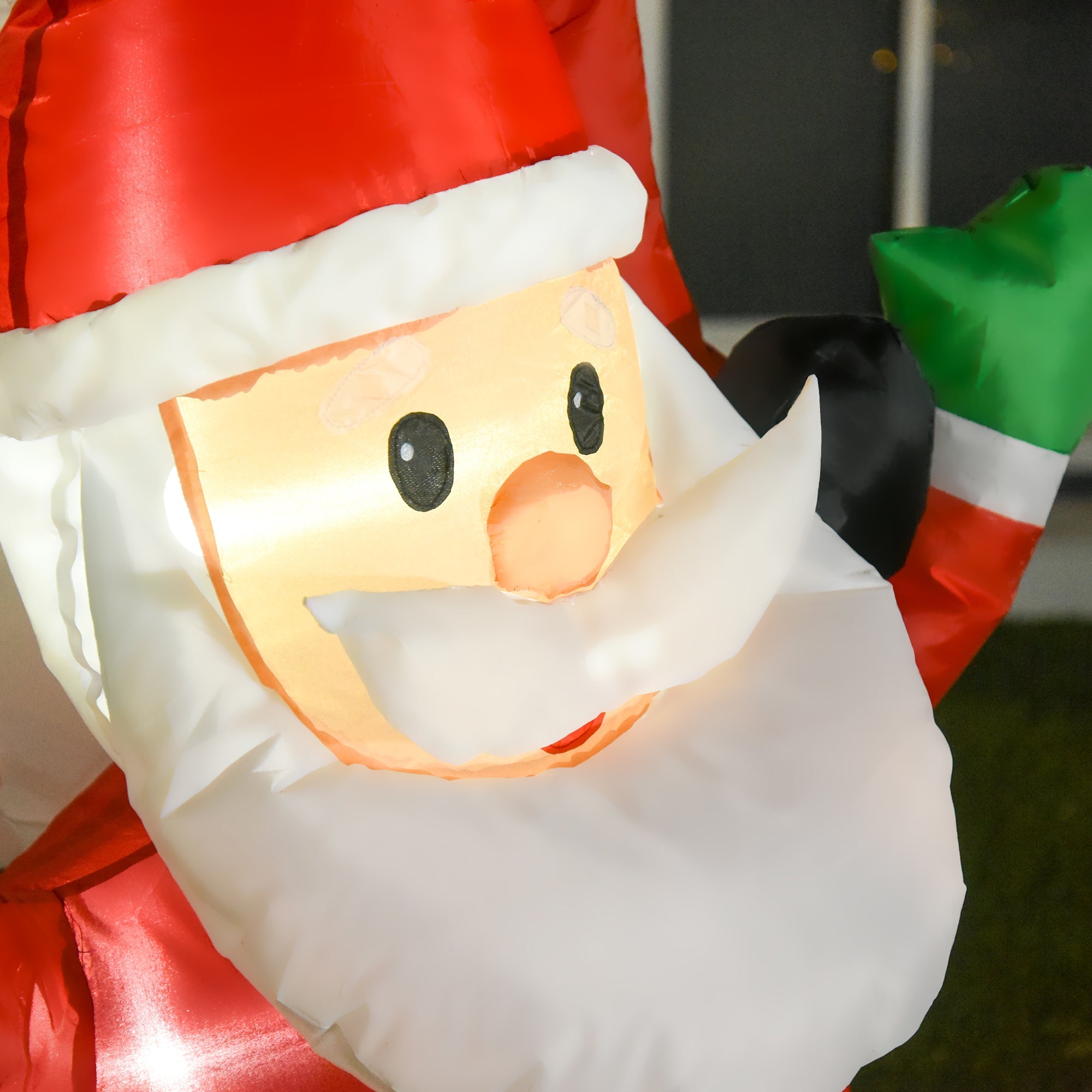Easycomfort Albero di Natale Gonfiabile Gigante 243cm with Luci a Led e Babbo Natale, Decorazione Natalizia da Esterno Impermeabile