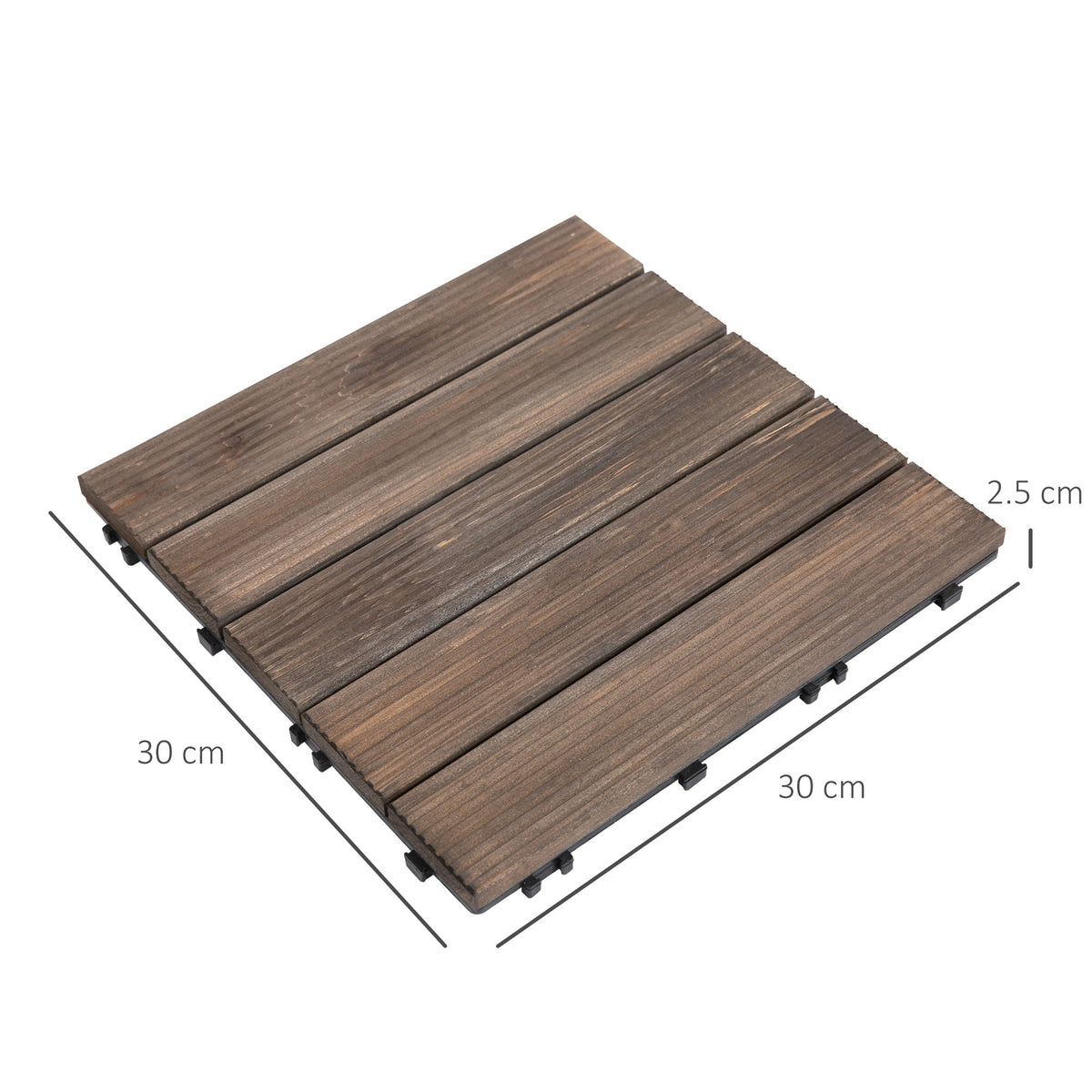EASYCOMFORT houten buitentegels, set 27 (30x30x2,5 cm)