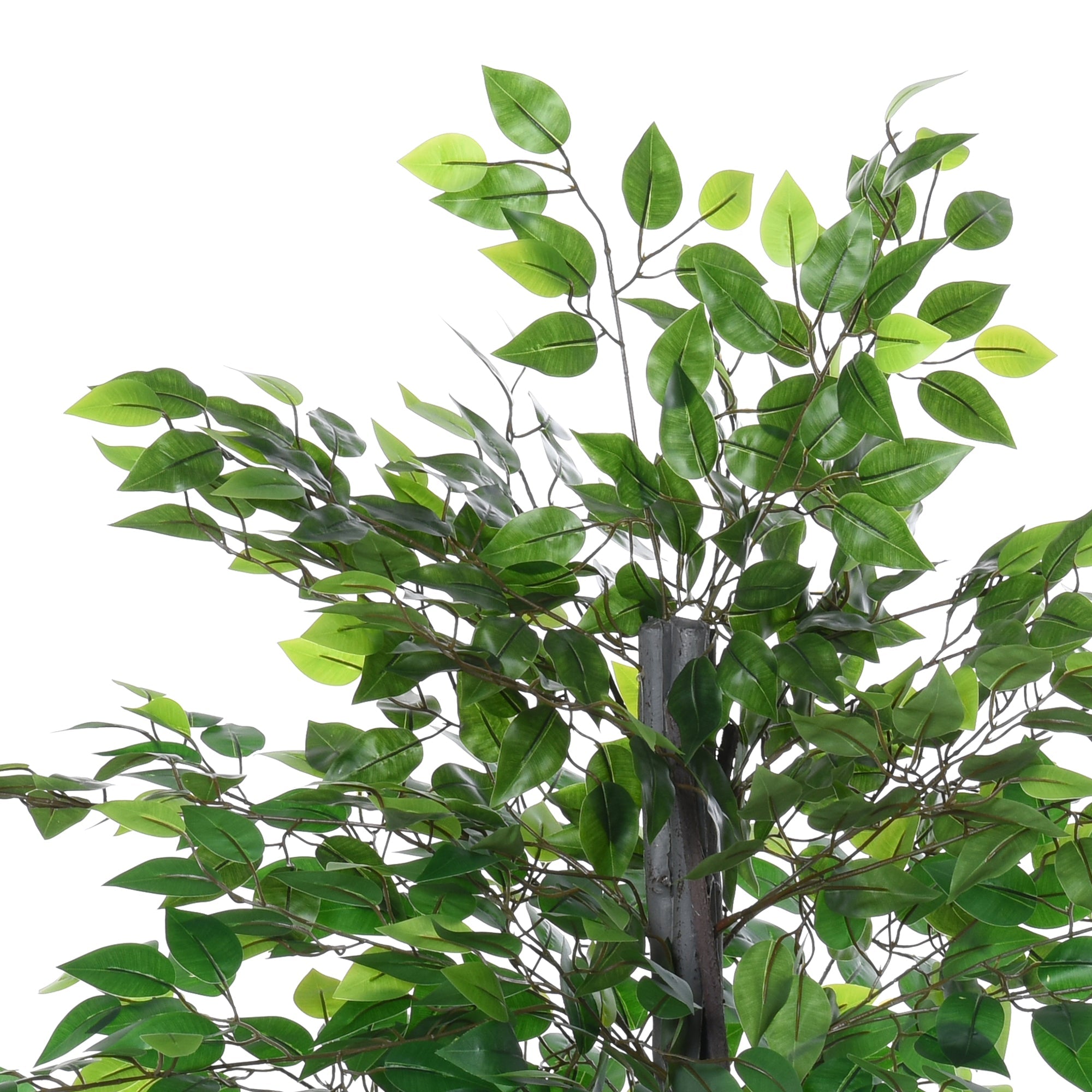 EASYCOMFORT Artificial Banyan Tree, Indoor and Outdoor Decorative Fake Plant 145cm High, Green
