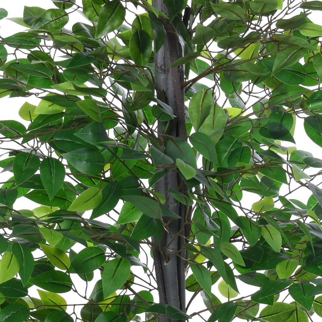 EASYCOMFORT Artificial Banyan Tree, Indoor and Outdoor Decorative Fake Plant 145cm High, Green