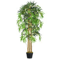 EASYCOMFORT Artificial Bamboo with Pot for Indoor and Outdoor, Φ18x150cm