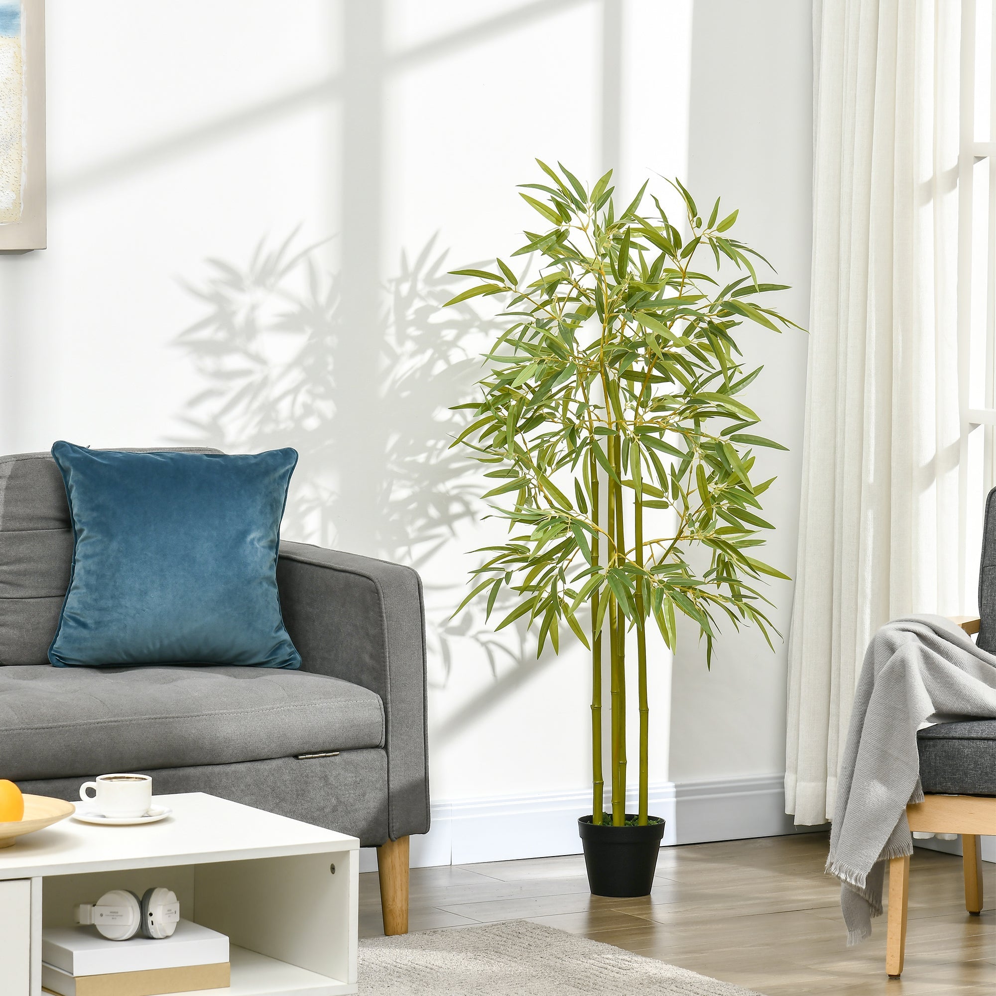 EASYCOMFORT Bamboo kunstplant in pot, 120 cm