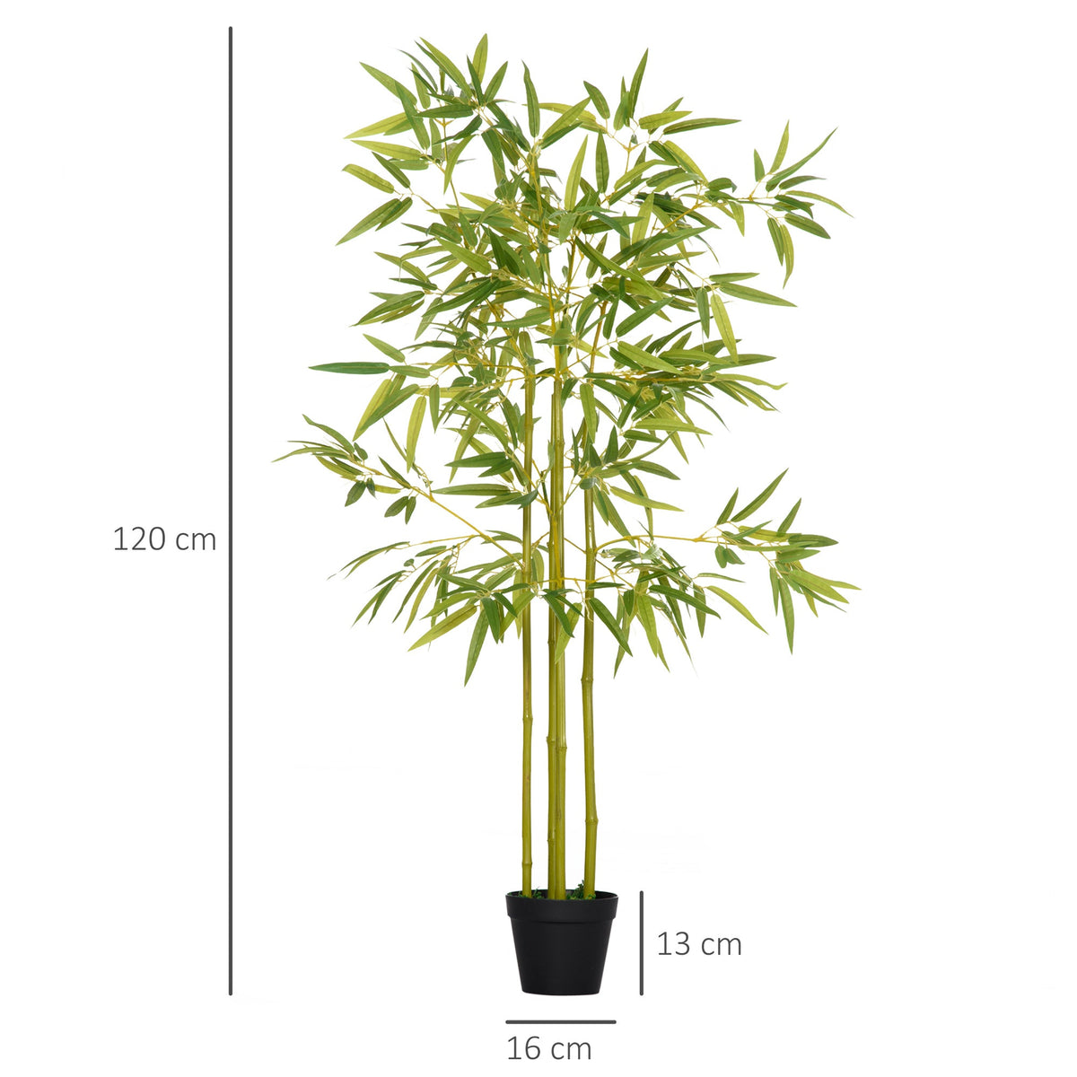 EASYCOMFORT Bamboo kunstplant in pot, 120 cm