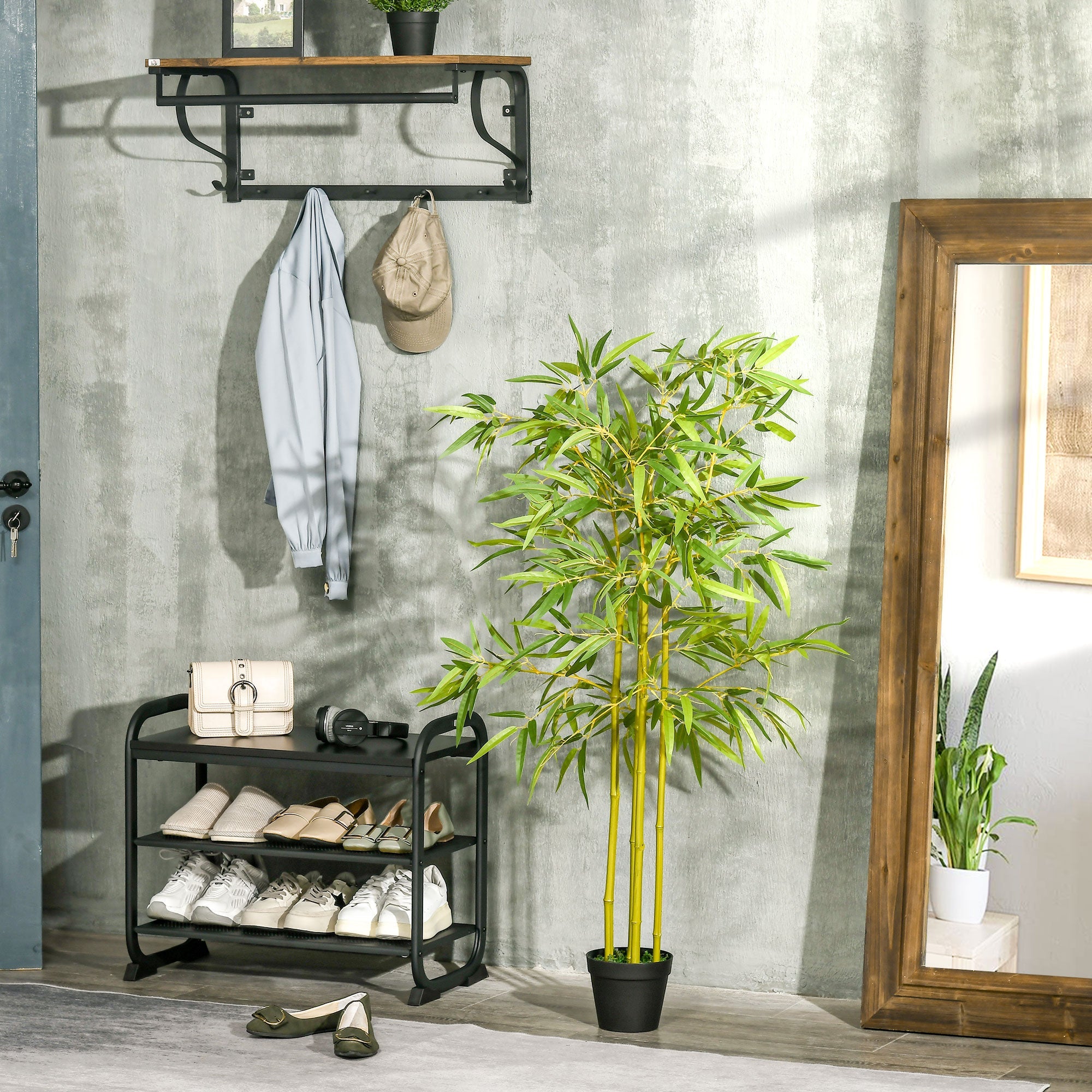 EASYCOMFORT Bamboo kunstplant in pot, 120 cm