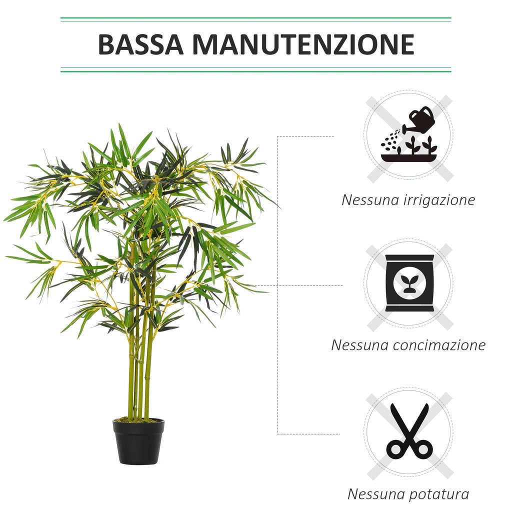 EASYCOMFORT Bamboo kunstplant in pot, 120 cm