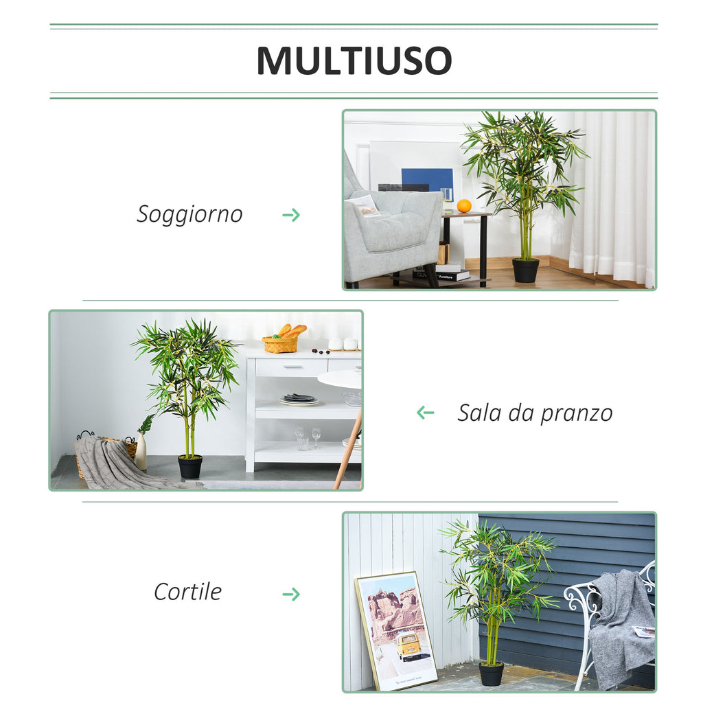 EASYCOMFORT Bamboo kunstplant in pot, 120 cm