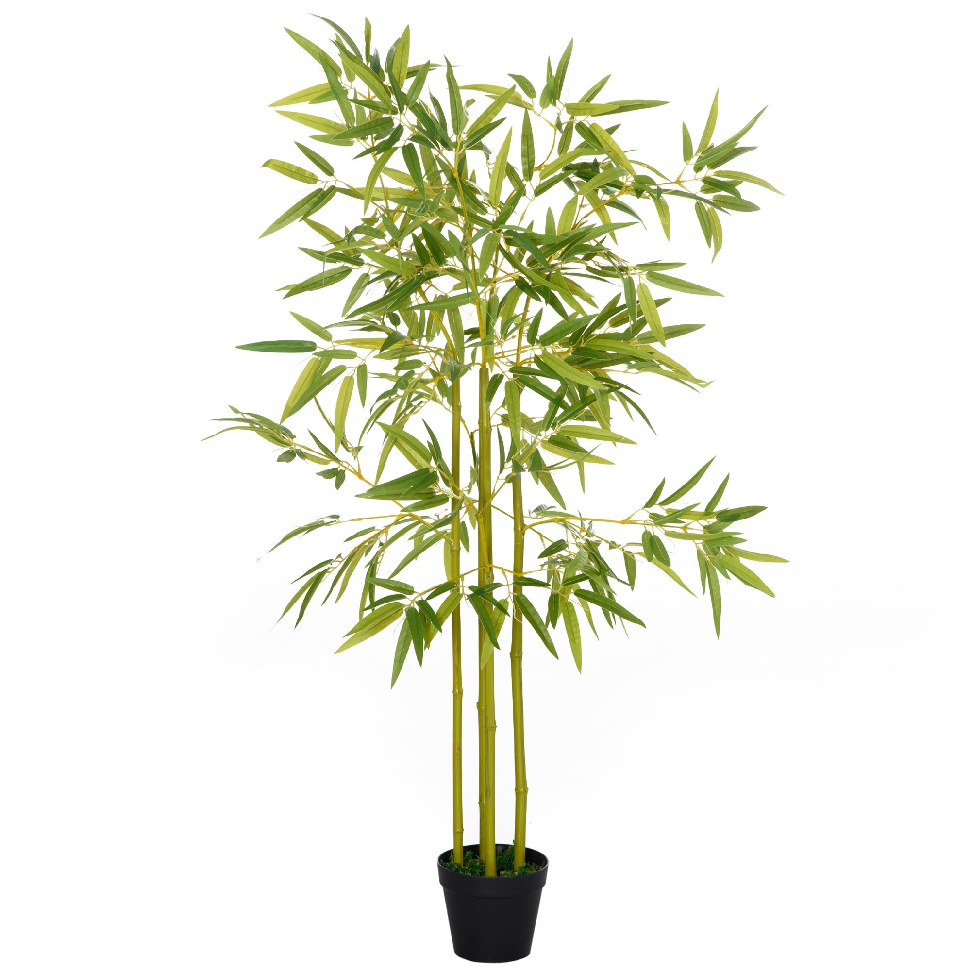 EASYCOMFORT Bamboo in Artificial Pot, Fake Plant Decoration for Indoor and Outdoor, Height 120cm, Green
