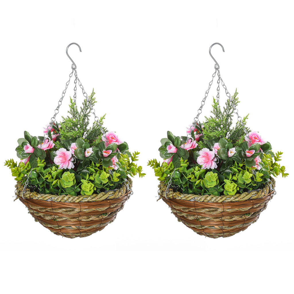 EasyComfort Lisianthus kunsthangplanten set van 2
