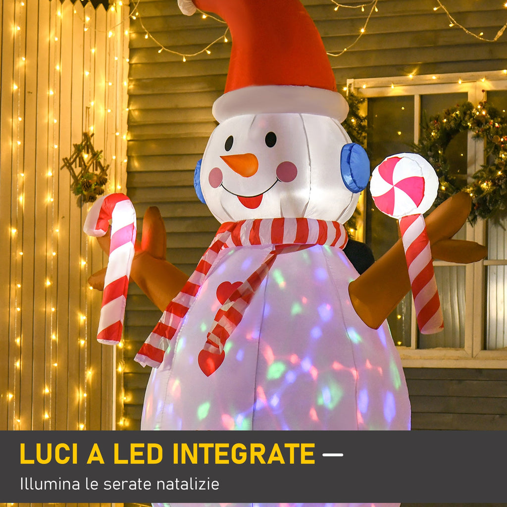 EasyComfort opblaasbare sneeuwpop 240 cm met LED, IP44