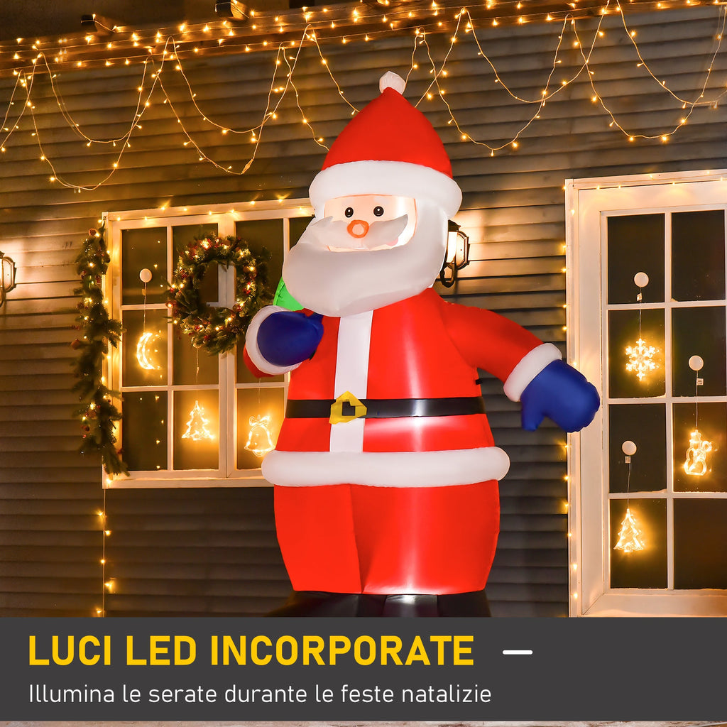 EasyComfort opblaasbare kerstman 150 cm met kerstboom en LED (IP44)