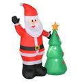 EasyComfort opblaasbare kerstman 150 cm met kerstboom en LED