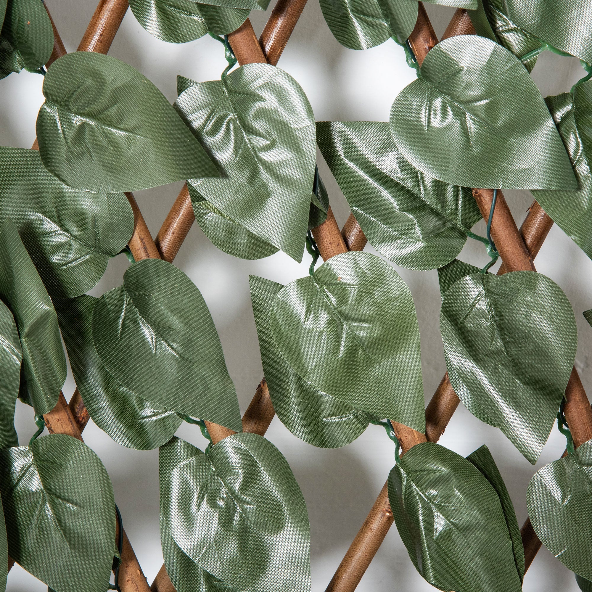 EASYCOMFORT Fake Hedge 8 Pieces Extensible Green Wall for Outdoors, in Wood and Polyester, 200x100cm