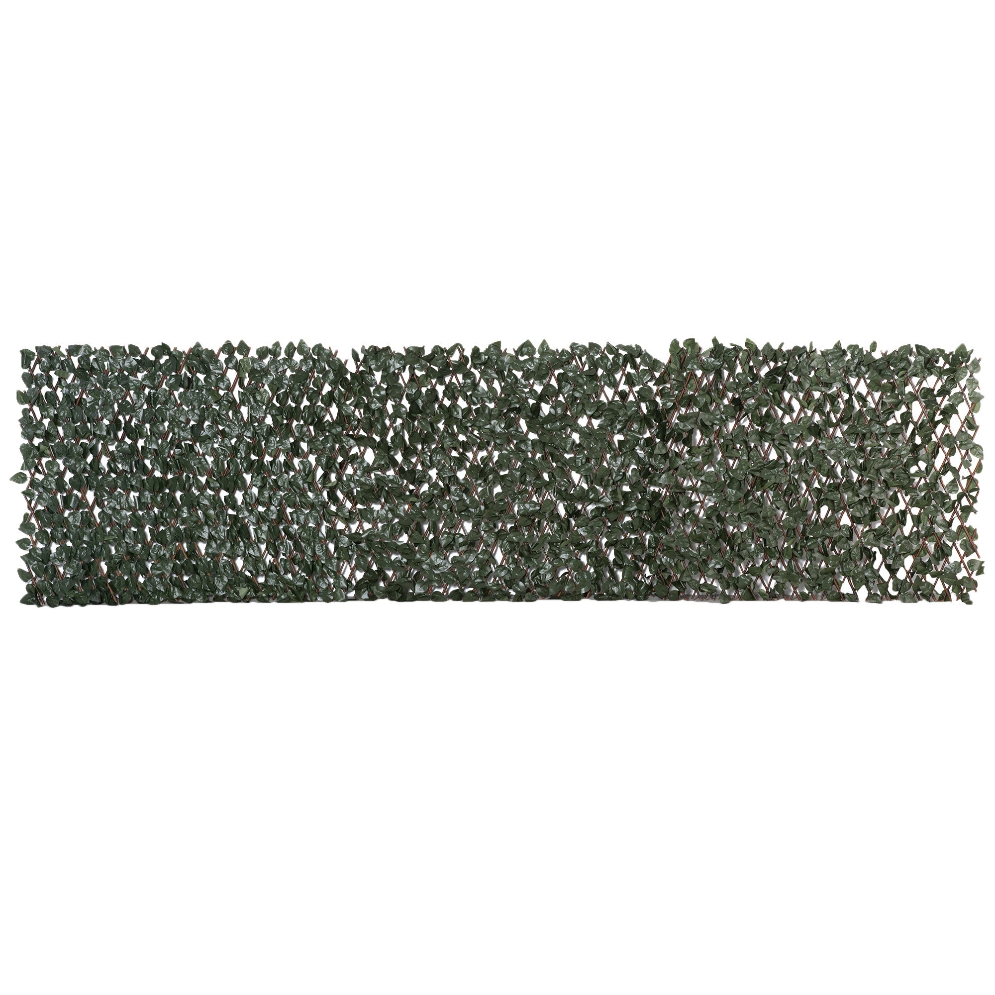 EASYCOMFORT Fake Hedge 8 Pieces Extensible Green Wall for Outdoors, in Wood and Polyester, 200x100cm