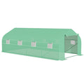 EASYCOMFORT Tunnel Garden Greenhouse 6x3x2m with PE Pitched Roof, Green