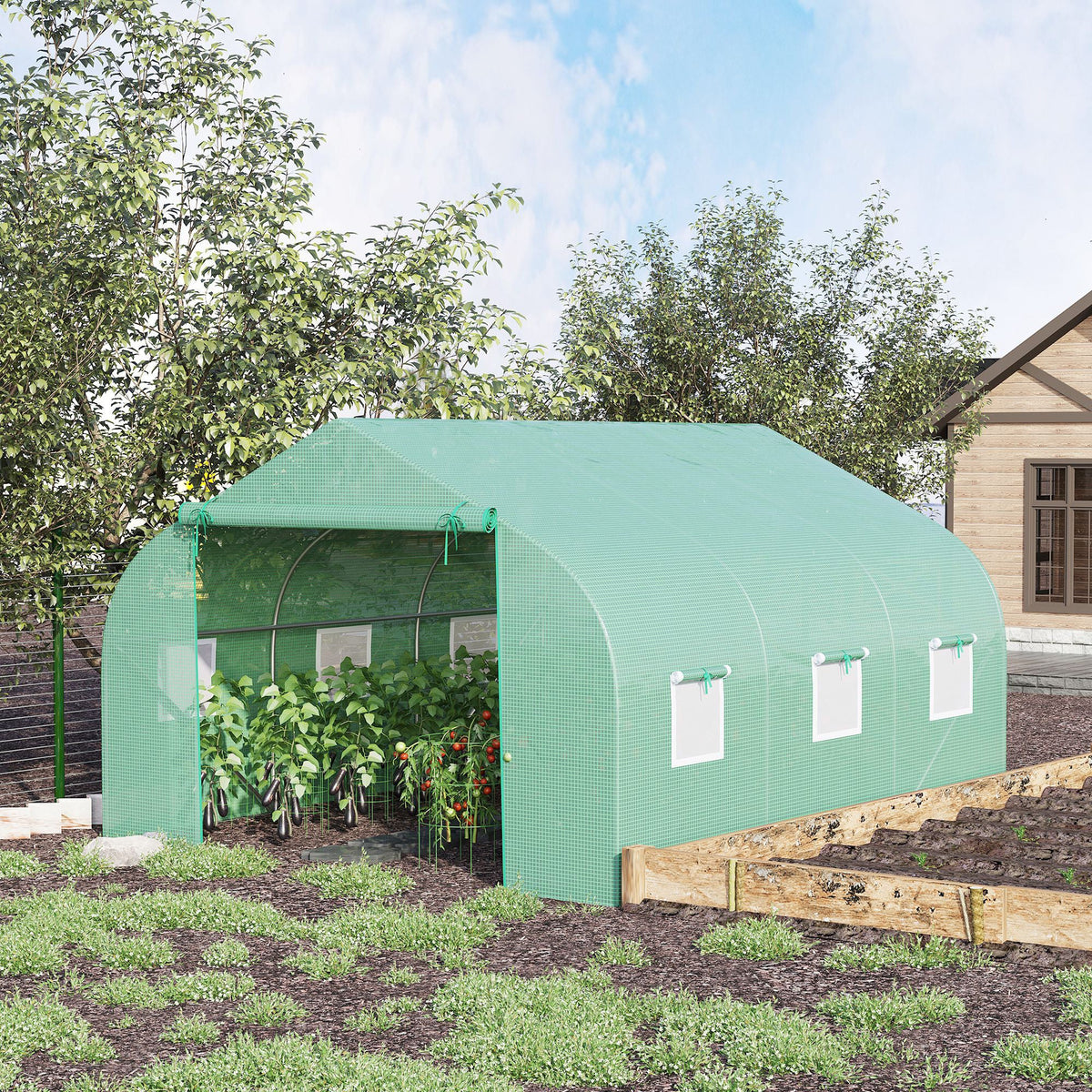 EASYCOMFORT Garden Greenhouse 3.5 x 3 x 2 m Tuinserre