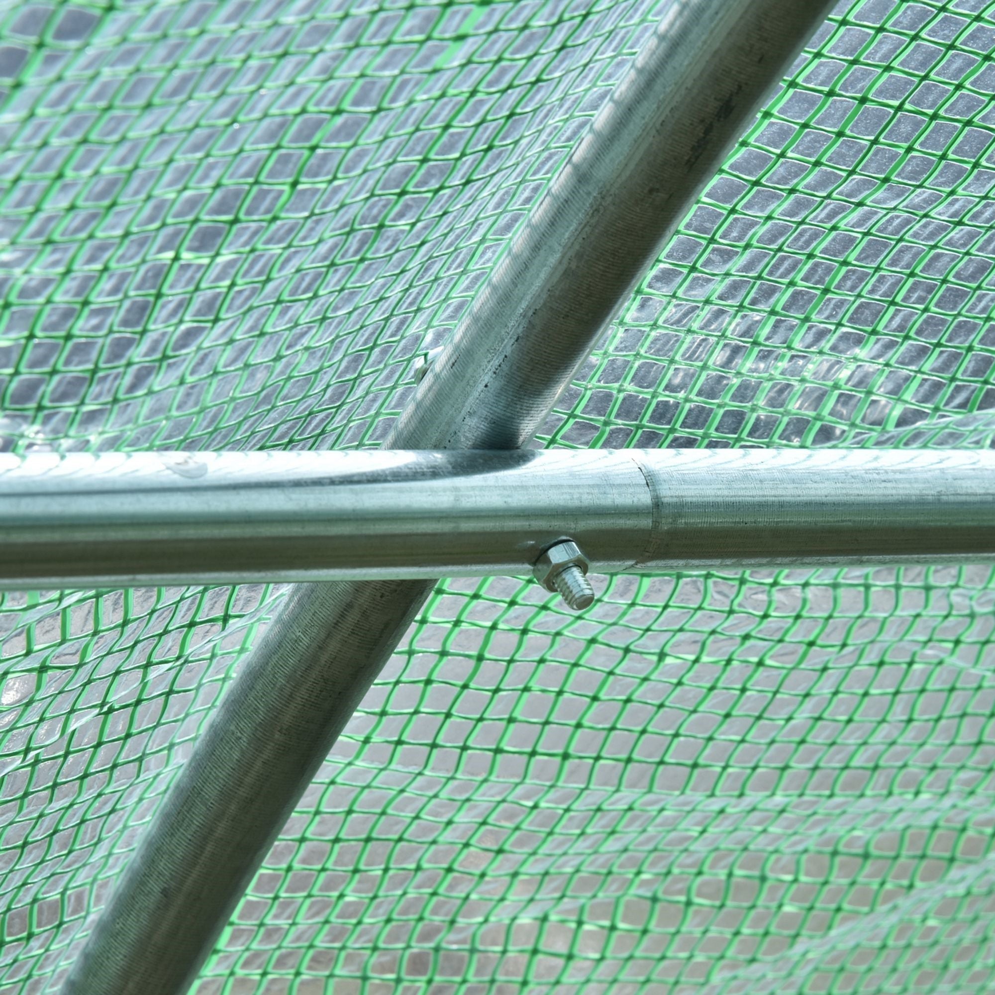 Easycomfort Serra per Piante a Tunnel da Esterno in Acciaio e PE with 8 Finestre 5.95 x 3 x 2m Verde