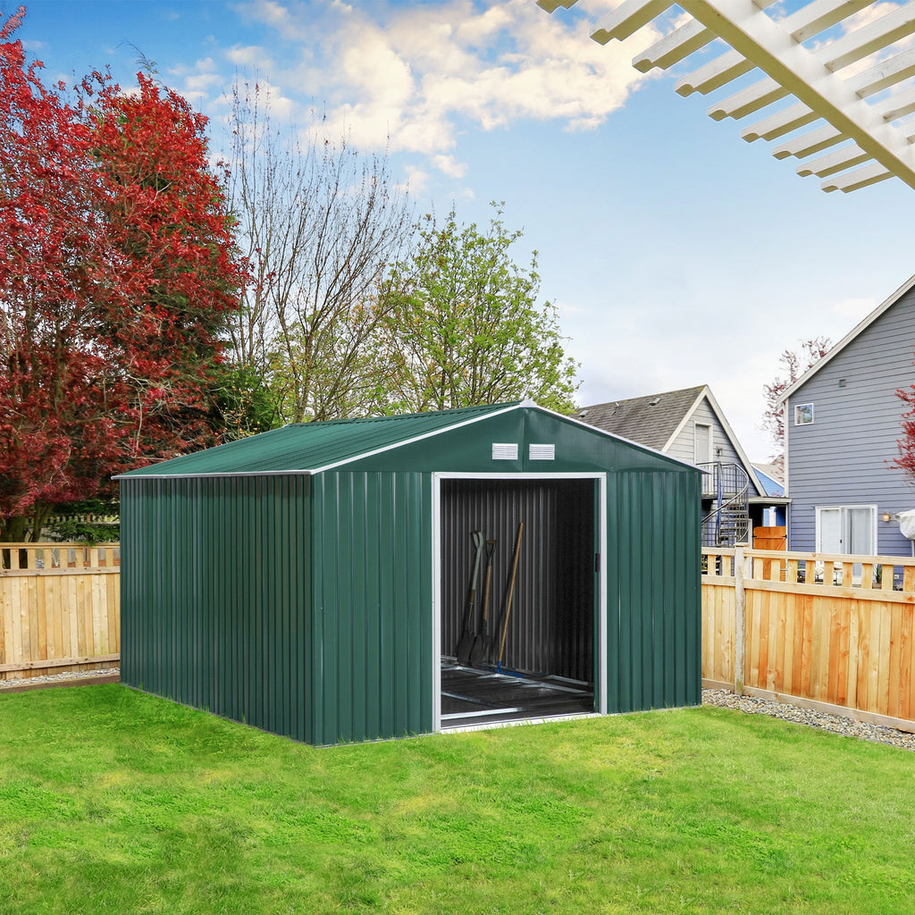 EASYCOMFORT tuinhuis staal/PP 340x386x200 cm, 2 schuifdeuren