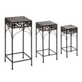 EASYCOMFORT set van 3 plantendragers bruin