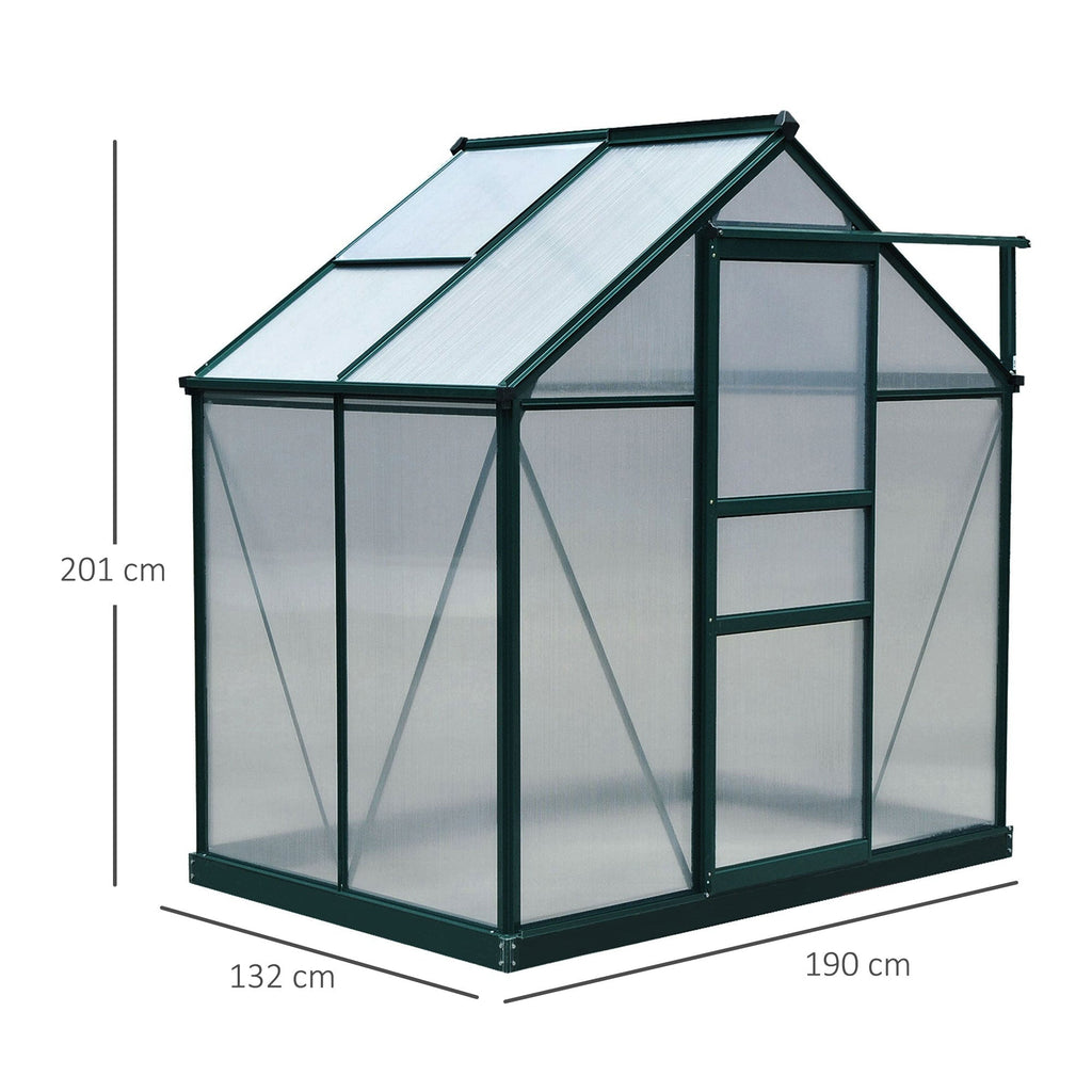 EasyComfort Tuinkas 190x132x201 cm, anti-UV polycarbonaat