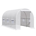 EASYCOMFORT 4x2x2m Tunnel Garden Greenhouse with Steel Structure and White Polyethylene Sheet