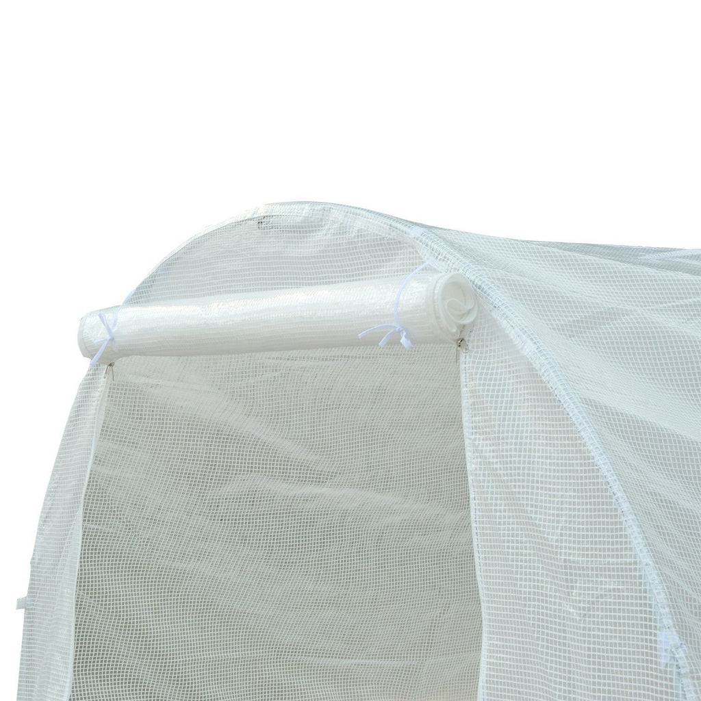 EASYCOMFORT Tunnelkas 4.5x2x2m, PE-afdekking en metalen buizen, wit