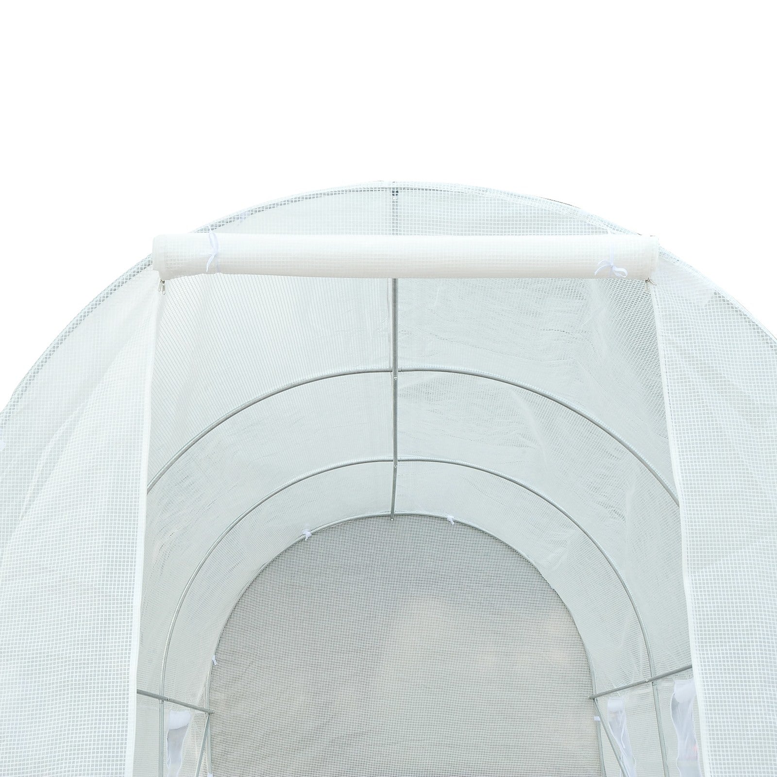 EASYCOMFORT Tunnelkas 4.5x2x2m, PE-afdekking en metalen buizen, wit