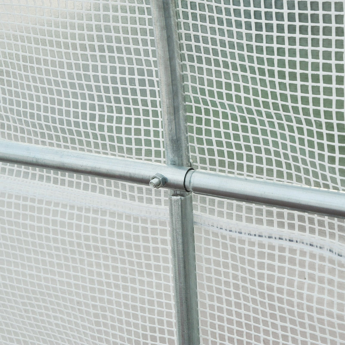EASYCOMFORT Tunnelkas 4.5x2x2m, PE-afdekking en metalen buizen, wit