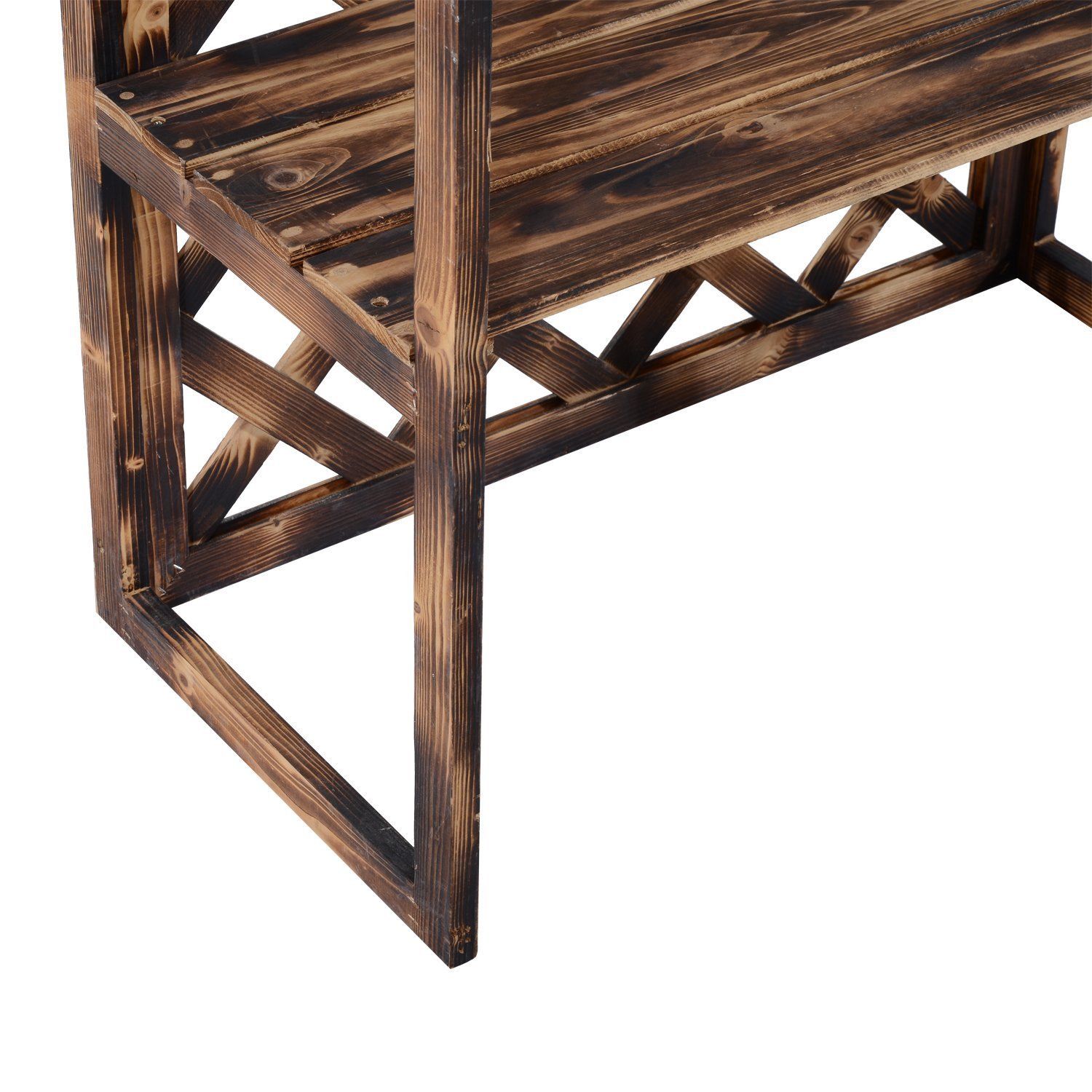 EASYCOMFORT Planter Shelving for Plants with 3 Shelves in Fir Wood, 80x40x150cm